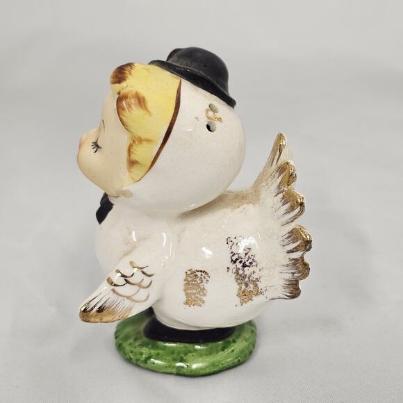 Napco Salt Pepper Shakers Anthropomorphic Valentine Boy Girl Love Birds 2647 VTG - Picture 8 of 15